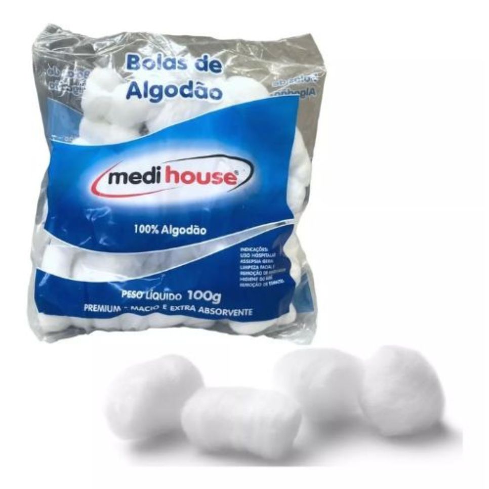 Algodão Hidrófilo Bolinha - MEDI HOUSE