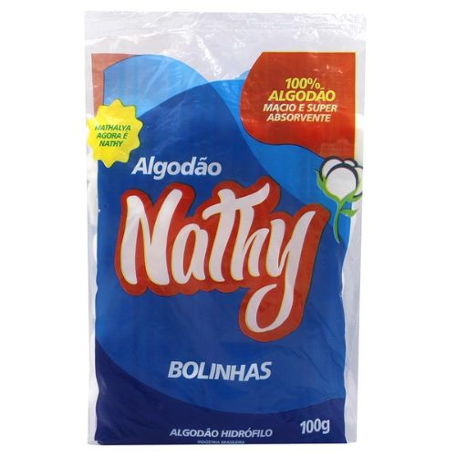 Algodão Hidrófilo Bolinha 100Gr - NATHALYA