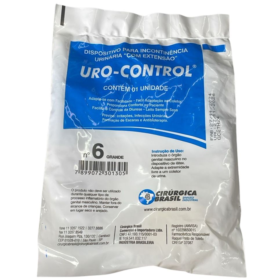 Urocontrol Dispositivo Urinário UroControl C/Extensão 6 - TAYLOR | CIRURGICA LUCENA