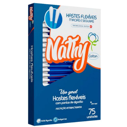 Haste Flex�vel Cotonete C/75 - NATHY