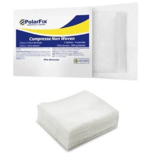 Compressa de Gaze Estéril 7,5x7,5 13F Com 10 F07740 - POLARFIX